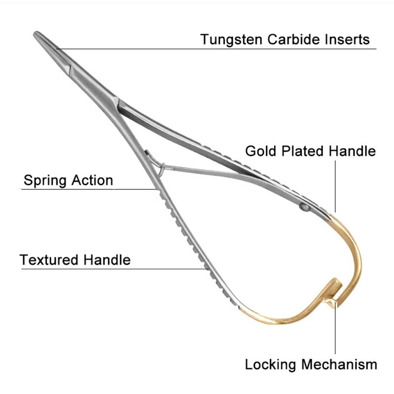 1 Piece Stainless Steel Dental Needle Holder Tweezer – Denspay Dental Mathieu Forceps, Orthodontic Instrument, Surgical Tool for Dentists,LK-AA109