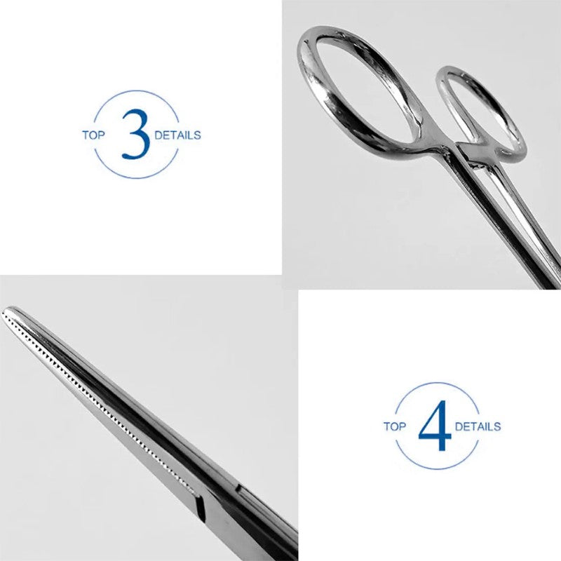 Stainless Steel Bent-Nose/Straight Curved Locking Hemostatic Forceps PS Clamp Pliers, Available in 16/18/20 cm Scissors Pliers.LK-AA105