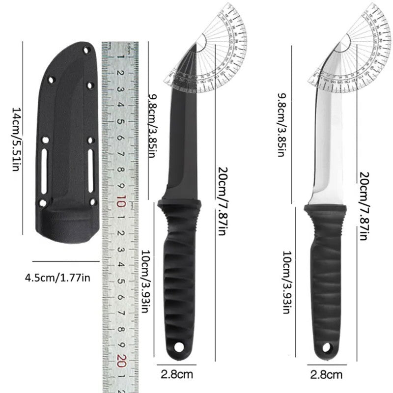 Outdoor EDC Self-Defense Knife, High-Hardness Survival Knife for Outdoors, Camping, and Climbing – Stainless Steel Blade,LK-AA120