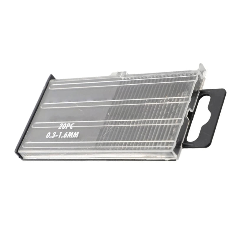 20Pcs Drill Bits For Precision Crafts Jewellery Watch Repair Model Making Hobby Work Electronics 0.3mm-1.6mm Mini HSS Spiral Dri,LK-AA154