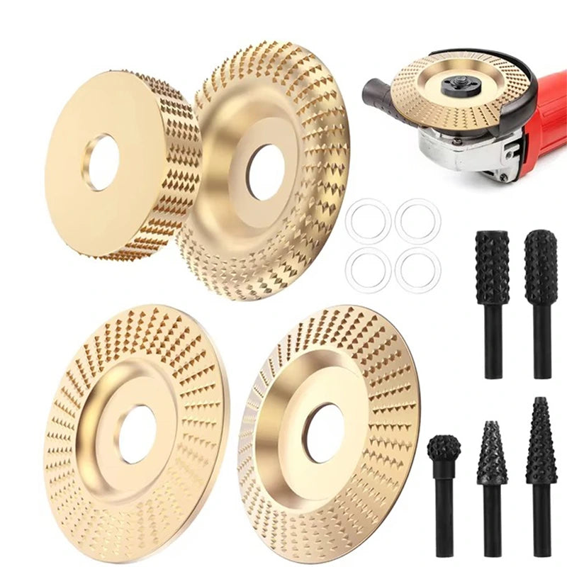 Wood carving grinding wheel set