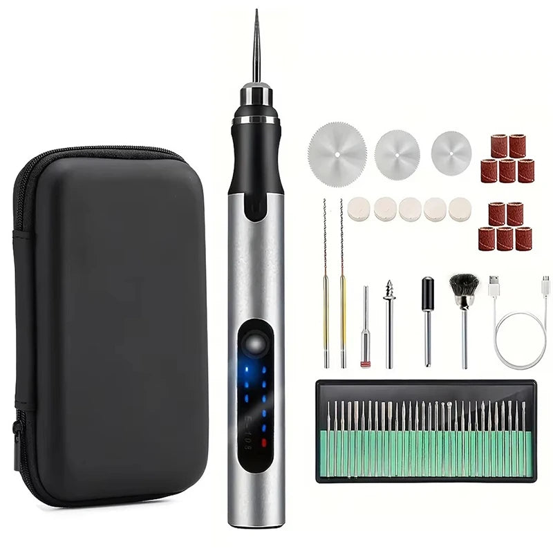 USB Cordless Rotary Tool Kit Woodworking Engraving Pen DIY For Jewelry Metal Glass Mini Wireless Drill,LK-AA214