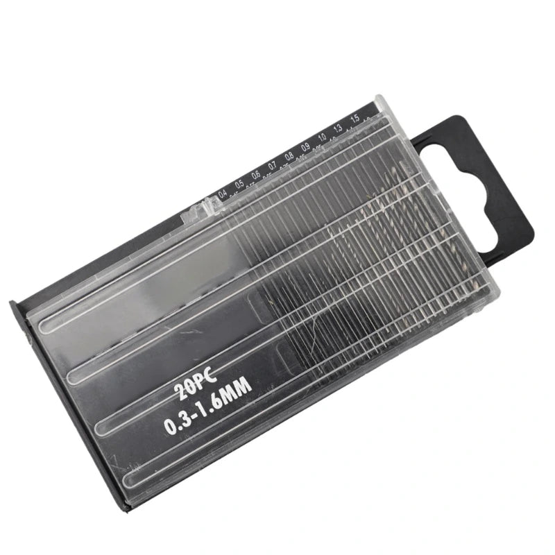 20Pcs Drill Bits For Precision Crafts Jewellery Watch Repair Model Making Hobby Work Electronics 0.3mm-1.6mm Mini HSS Spiral Dri,LK-AA154