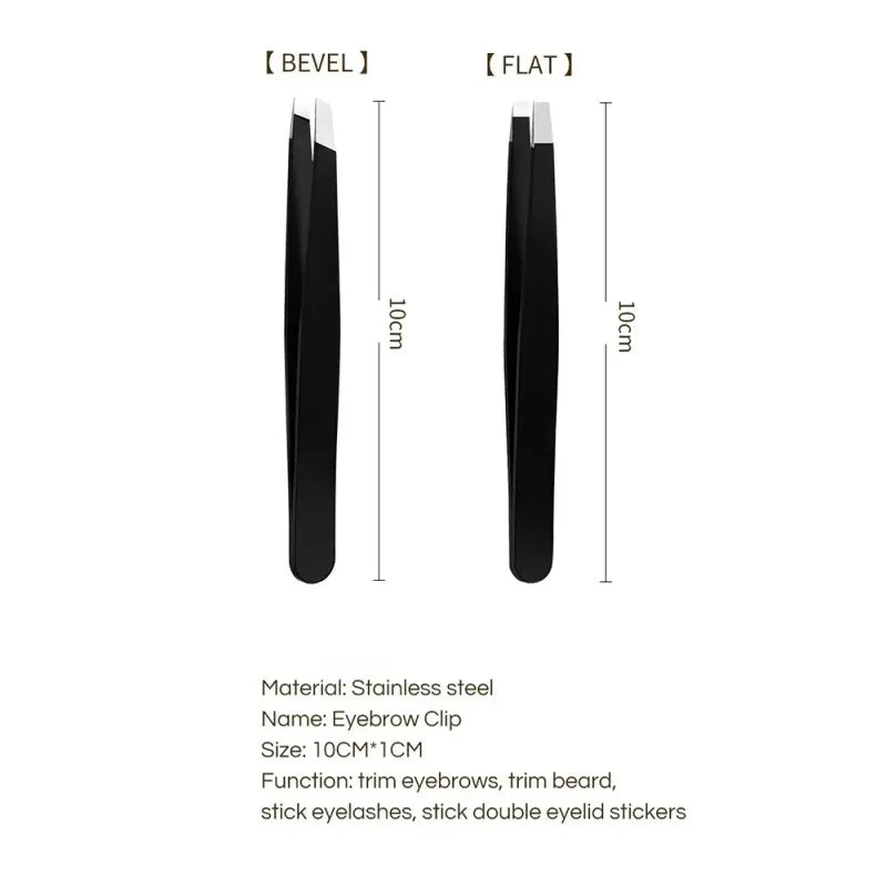 Wholesale Black Stainless Steel Eyebrow Tweezers for Hair Removal, LK-AA52
