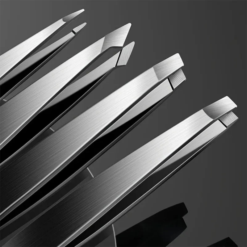 4-Piece Tweezers Set for Eyebrow Plucking and Hair Removal, LK-AA29