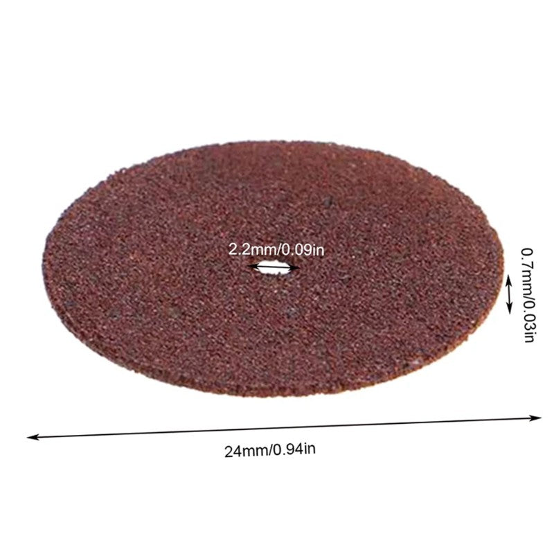 36-Piece Abrasive Cutting Discs Set (24mm) with Mandrels – Grinding Wheels for Dremel Accessories, Rotary Tool Metal Cutting Saw Blades,LK-AA116