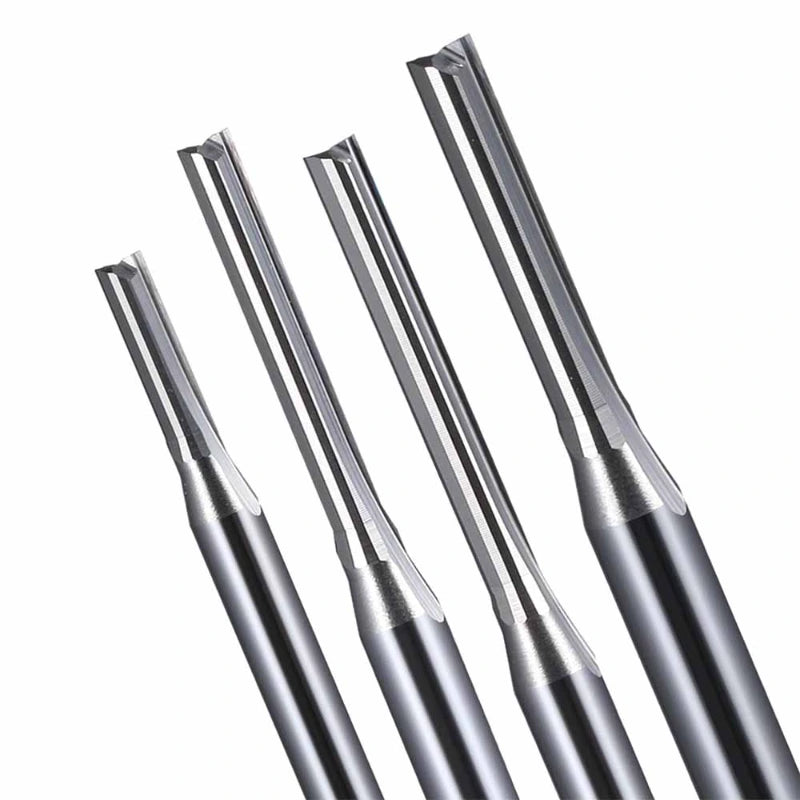 3.175mm Shank 2-Flute Straight Slot Milling Cutter – Tungsten Carbide End Mill for Hard Wood, MDF Engraving,LK-AA224