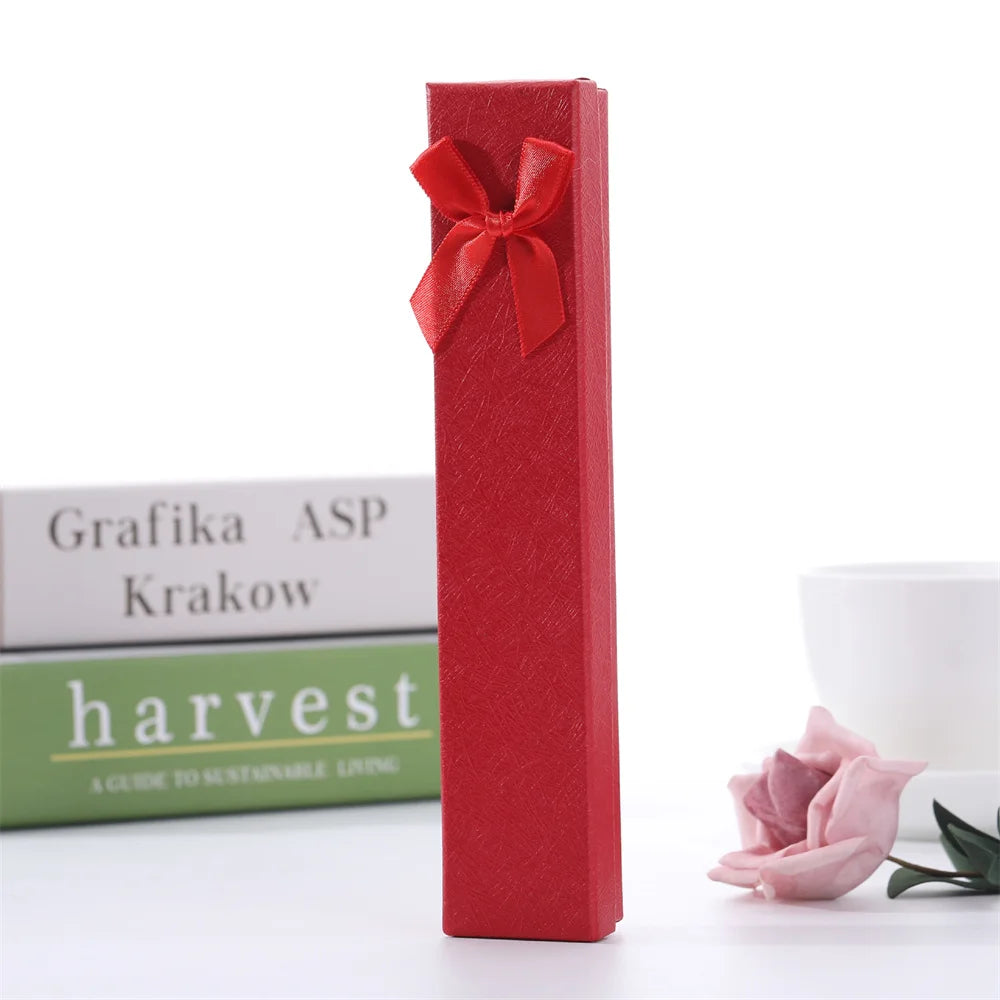 Long Jewelry Necklace Bracelets Box Storage Container Jewellery Boxes Packaging Bowknot Gift Display Case For Business Wholesale,LK-AA249