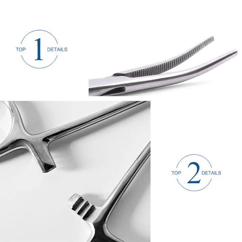 Stainless Steel Bent-Nose/Straight Curved Locking Hemostatic Forceps PS Clamp Pliers, Available in 16/18/20 cm Scissors Pliers.LK-AA105