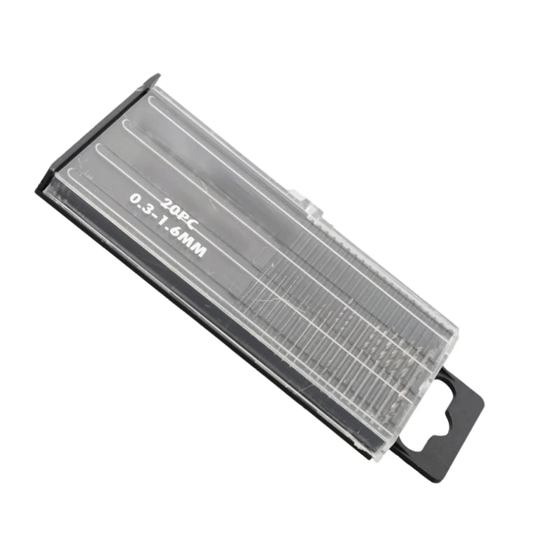 20Pcs Drill Bits For Precision Crafts Jewellery Watch Repair Model Making Hobby Work Electronics 0.3mm-1.6mm Mini HSS Spiral Dri,LK-AA154