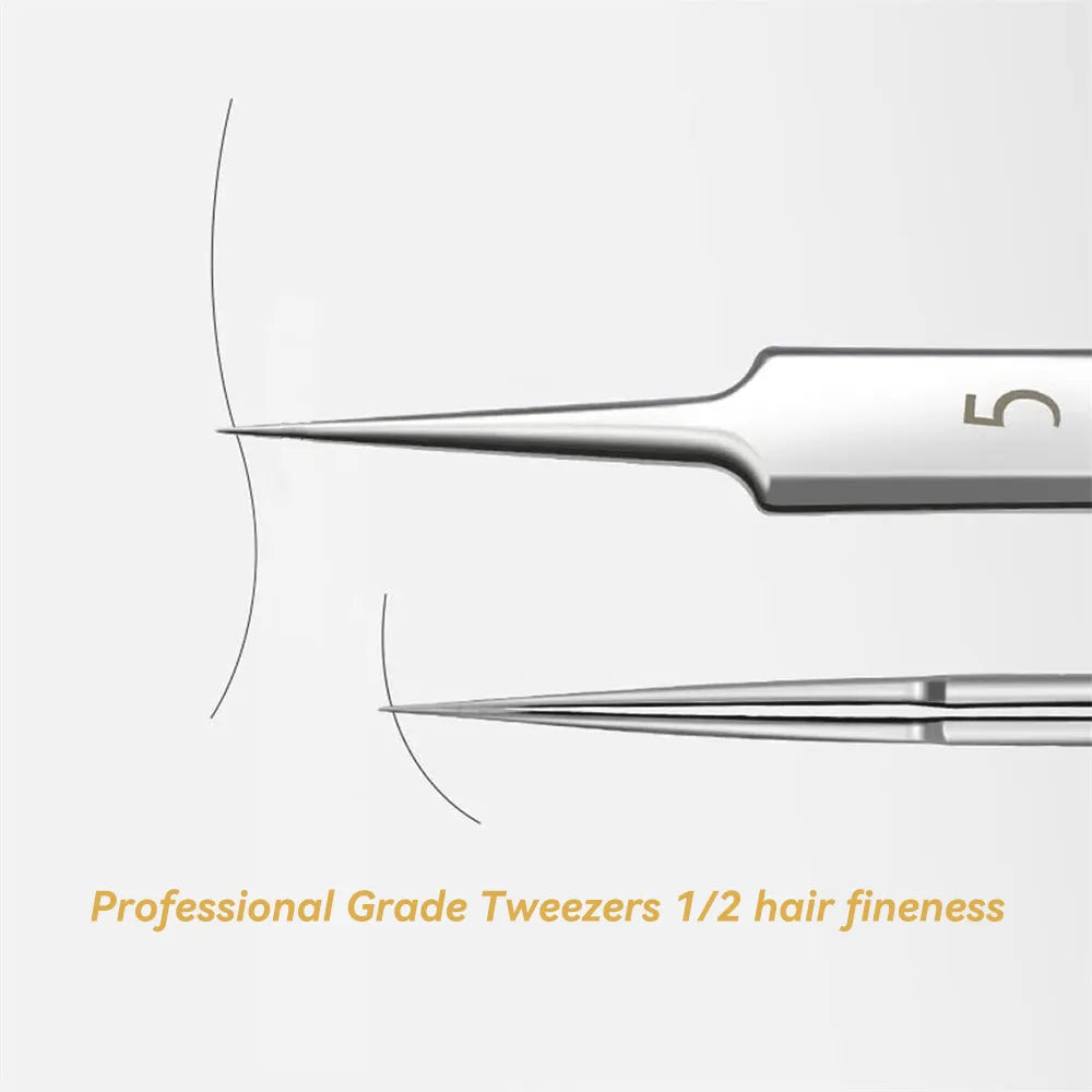3-Piece Ultra-Fine Tweezers Set for Acne and Blackhead Removal, LK-TW13