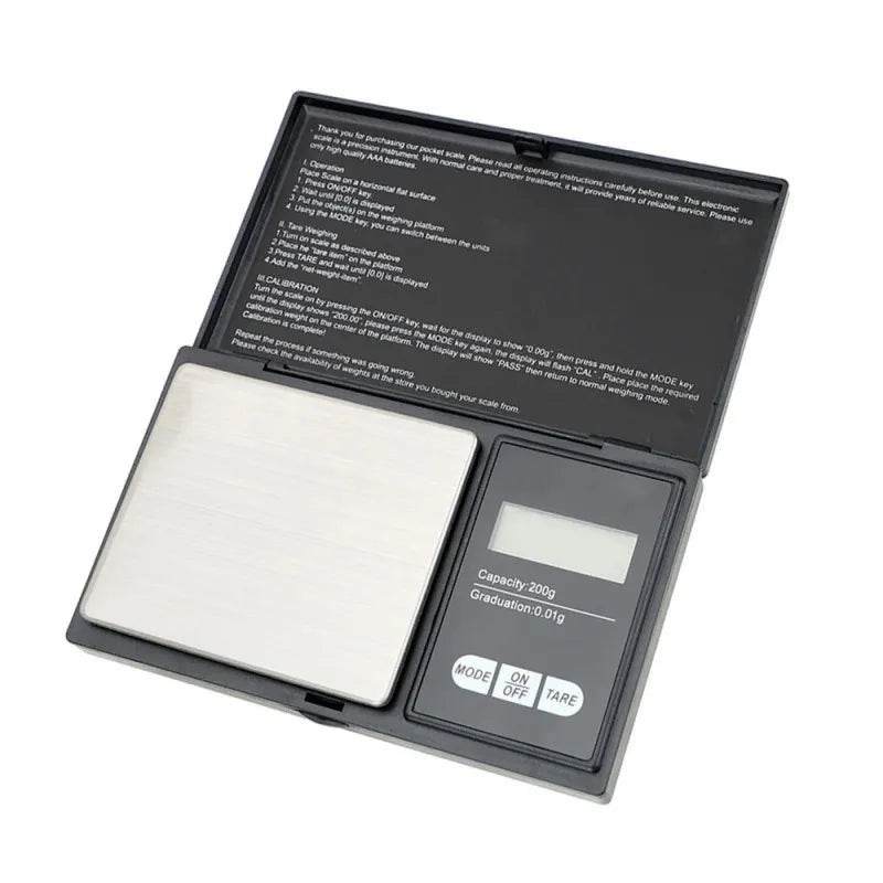 High-Precision 200g/0.01g Digital Pocket Scale with LCD Display β Ideal for Jewelry and Kitchen Weighing,LK-AA93