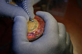 engravers hands engraving gold watch blank handmade watch production