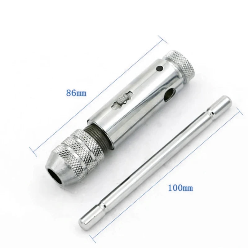 Adjustable T-Handle Ratchet Tap Reamer Hand Manual Holder Wrench M3 M4 M5 M6 M8 Metric Machine Screw Thread Plug T-shaped Tool,LK-AA159