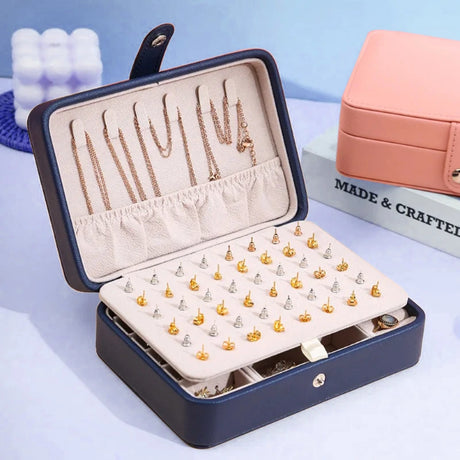 Korean Version Simple Ins Style Portable Jewelry Storage Box 2023 New High-end Exquisite Large Capacity Travel Jewelry Bag,LK-AA150
