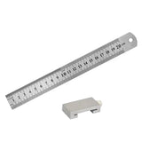 Steel Carpenter's Square with Positioning Block - Accurate Measuring and Marking Tool for Woodworking,LK-AA91