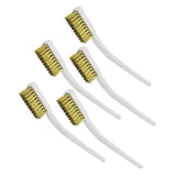 5PCS Mini Brass Wire Brush Set – 175mm Metal Cleaning Tools for Rust, Paint Removal, Polishing & Deburring,LK-AA115