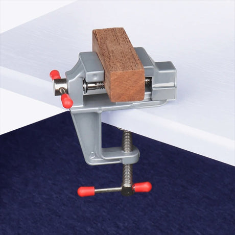 Mini Bench Vise – Multi-Functional 35mm Aluminum Miniature Clamp for Jewelers, Hobbyists, and Small Projects, Mounts on Table, Flat Pliers Tool Vice,LK-AA119