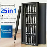 25-in-1 Screwdriver Set with Magnetic Bits – Cross Slot, Hexagonal Precision, DIY Detachable Mini Tool Box, Ideal for Smart Home, PC, and Mobile Phone Repair.LK-AA104