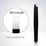 Wholesale Black Stainless Steel Eyebrow Tweezers for Hair Removal, LK-AA52