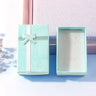 2 Pcs Pink Blue Color Cross Bowknot High Quality Paper Ring Necklaces Earrings Jewelry Square Package Gift Boxes Sets for Women,LK-AA151