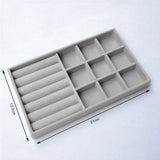 New Jewelry Box Flannel Trinket Box Ring Earrings Earrings Bracelet Necklace Jewelry Display Storage Box Tray,LK-AA149