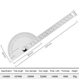 14cm Semi-Circular 180° Protractor Angle Measuring Tool, Carpenter Divider Ruler,LK-AA90