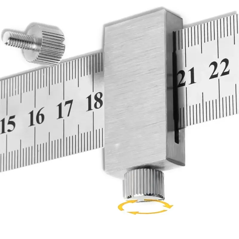 Steel Carpenter's Square with Positioning Block - Accurate Measuring and Marking Tool for Woodworking,LK-AA91