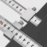 Steel Carpenter's Square with Positioning Block - Accurate Measuring and Marking Tool for Woodworking,LK-AA91