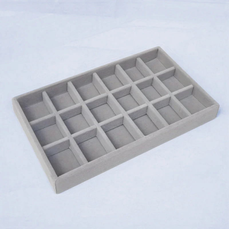 New Jewelry Box Flannel Trinket Box Ring Earrings Earrings Bracelet Necklace Jewelry Display Storage Box Tray,LK-AA149