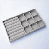 New Jewelry Box Flannel Trinket Box Ring Earrings Earrings Bracelet Necklace Jewelry Display Storage Box Tray,LK-AA149