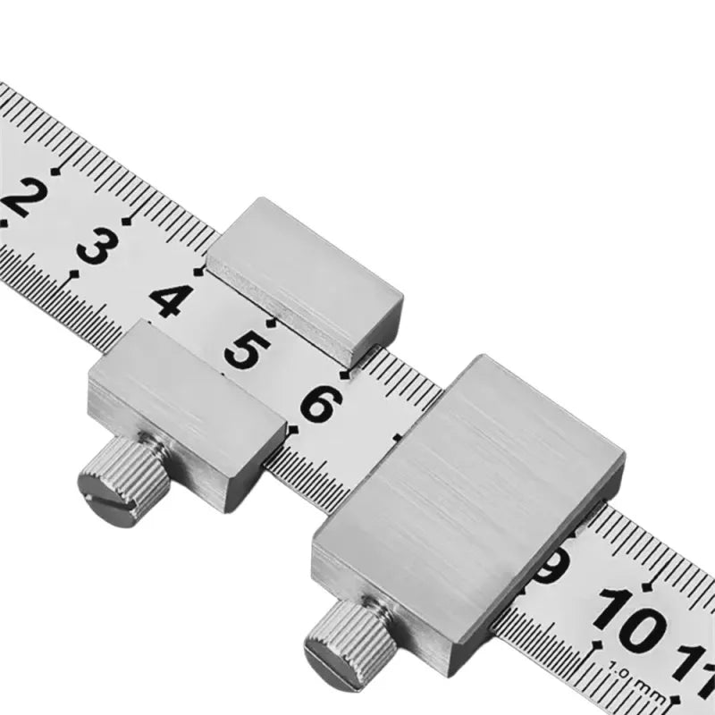 Steel Carpenter's Square with Positioning Block - Accurate Measuring and Marking Tool for Woodworking,LK-AA91