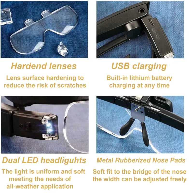 USB Rechargeable Magnifying Glasses-2