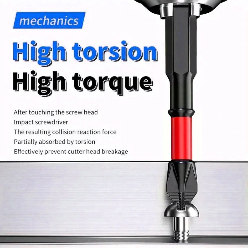 Magnetic Anti-shock Cross Screwdriver Batch Head High Hardness Non-Slip Impact Bits Screwdriver Set 25/50/65/70/90mm,LK-AA243 - Image 3