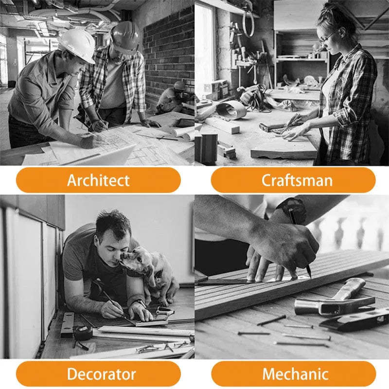 Precision Stainless Steel Angle Protractor - Carpenter's Edge Measurement Tool for Woodworking,LK-AA92 - Image 5