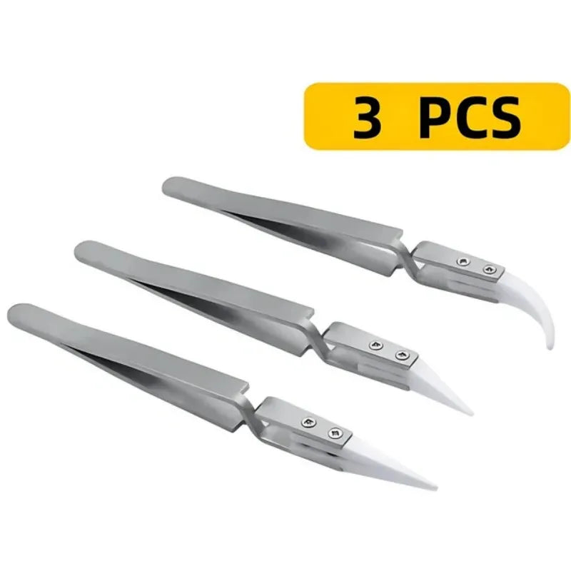 Precision Reverse Electronic Soldering Tweezers for Safe Handling, LK-AA19