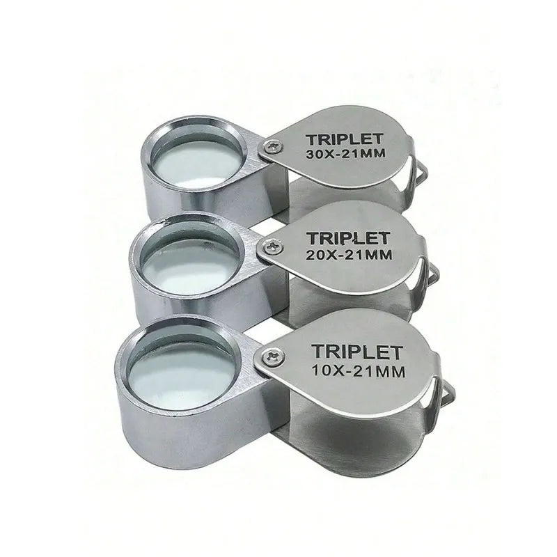 Foldable 10-30X Jewelry Loupe, Pocket Magnifier for Reading and Diamond Inspection, LK-AA83