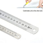  Double-Sided Stainless Steel Ruler, Metric & Inch Scale for DIY and Office Use, LK-AA85