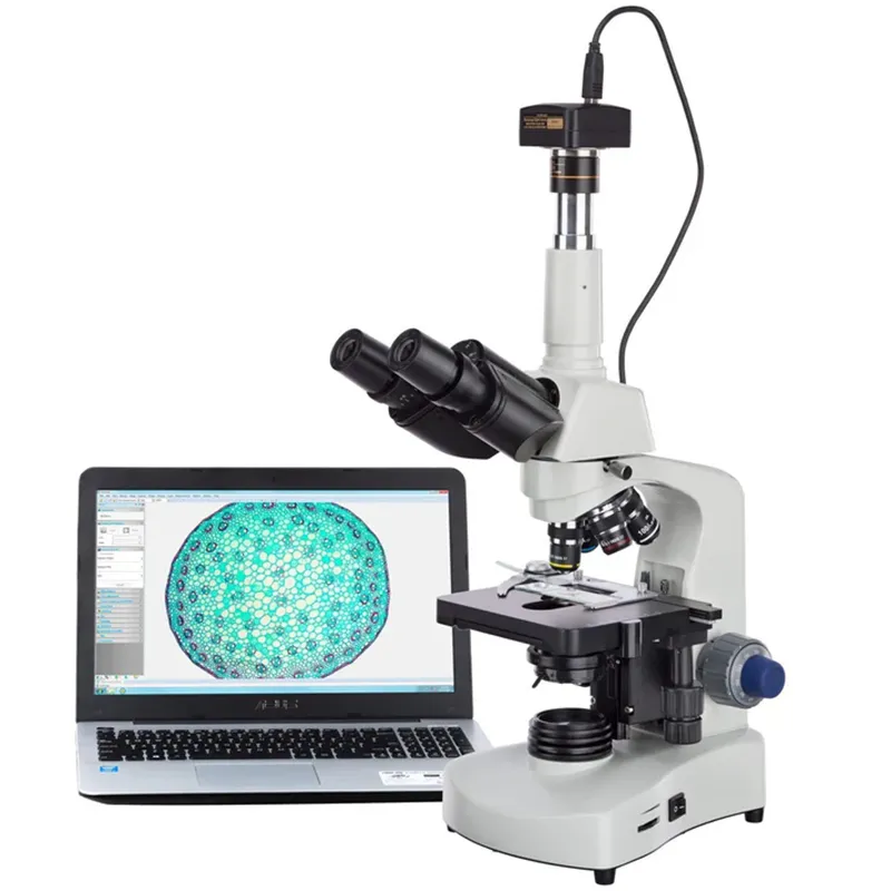 Trinocular compound microscope