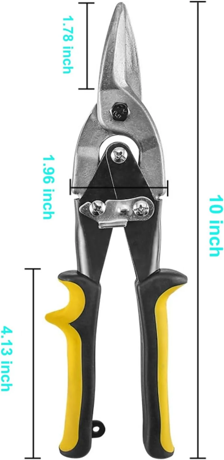 Heavy Duty Tin Snips 10 Inch CR-V Metal Cutter - Image 4