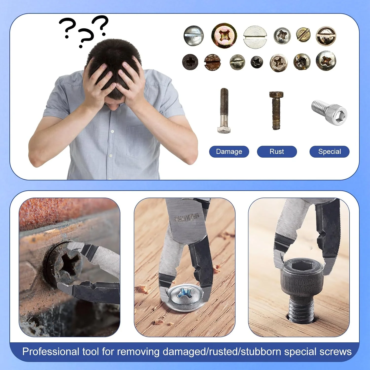 Screw Extractor Pliers for Stripped & Rusted Screws - Image 5