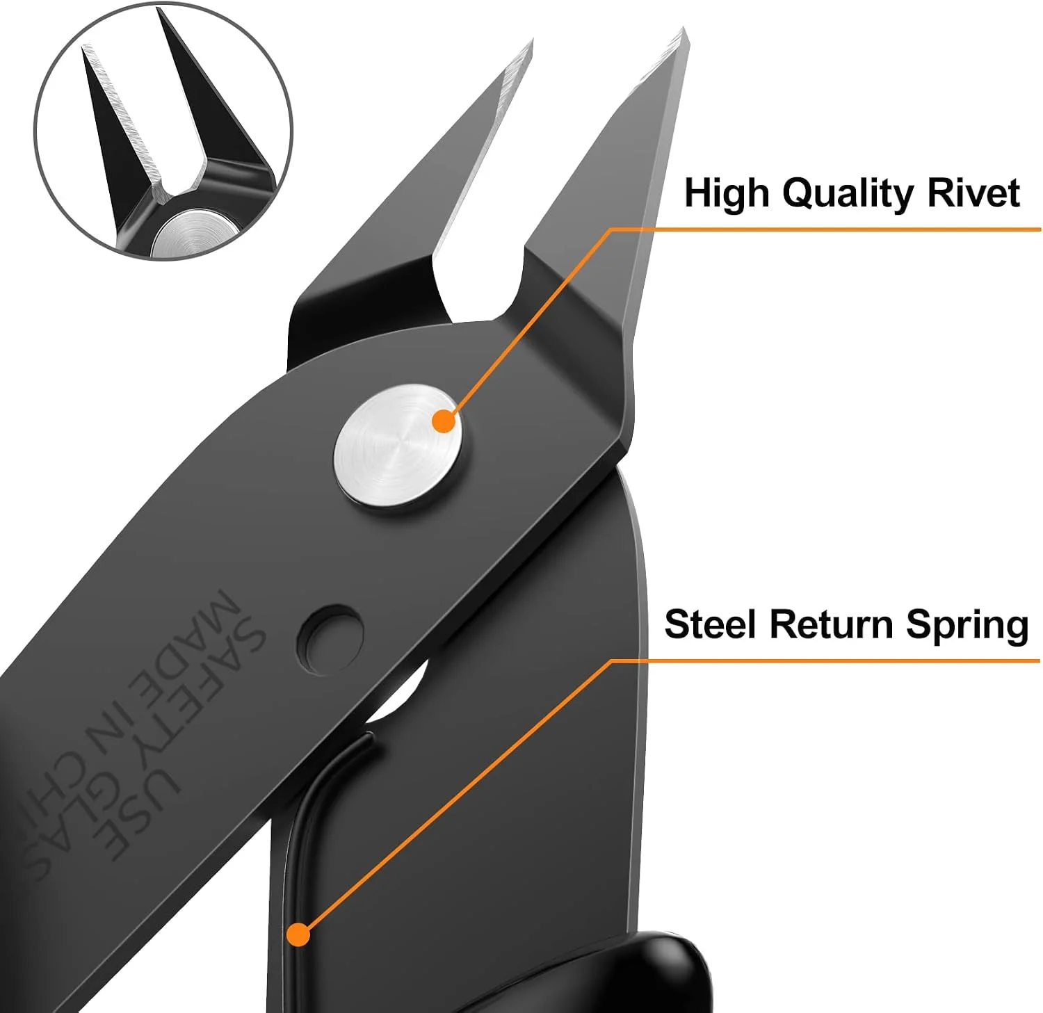 Flush Cut Wire Cutters 2-Pack Precision Pliers for - Image 3