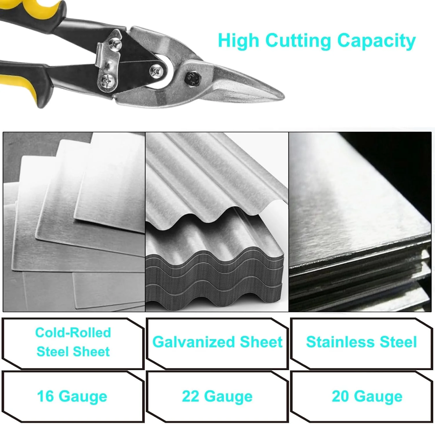 Heavy Duty Tin Snips 10 Inch CR-V Metal Cutter - Image 6
