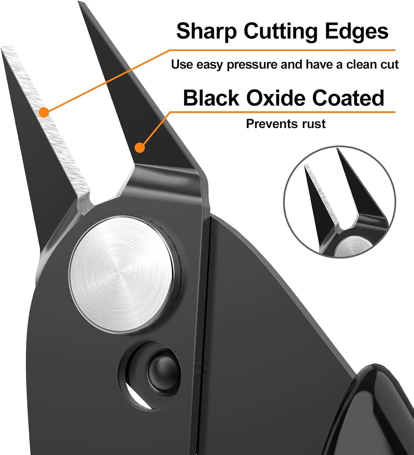 Flush Cut Wire Cutters 2-Pack Precision Pliers for - Image 2