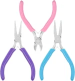 3-Pc Jewelry Pliers: Round, Needle Nose & Cutter