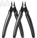 Flush Cut Wire Cutters 2-Pack Precision Pliers for