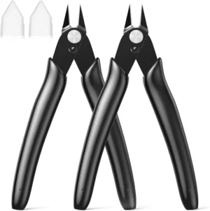 Flush Cut Wire Cutters 2-Pack Precision Pliers for